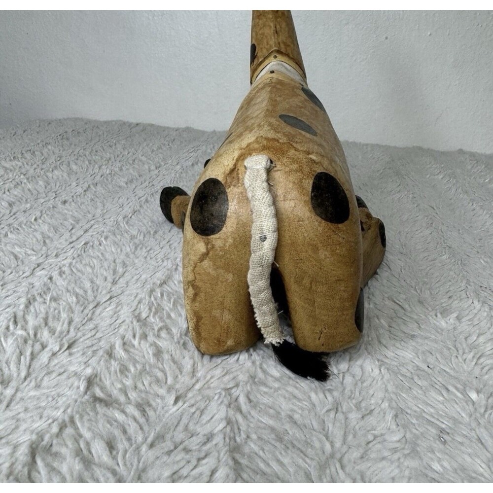 Vintage Wooden Folk Art‎ Giraffe Swinging Shelf Sitter Legs Moving Neck Figure - Picture 7 of 16
